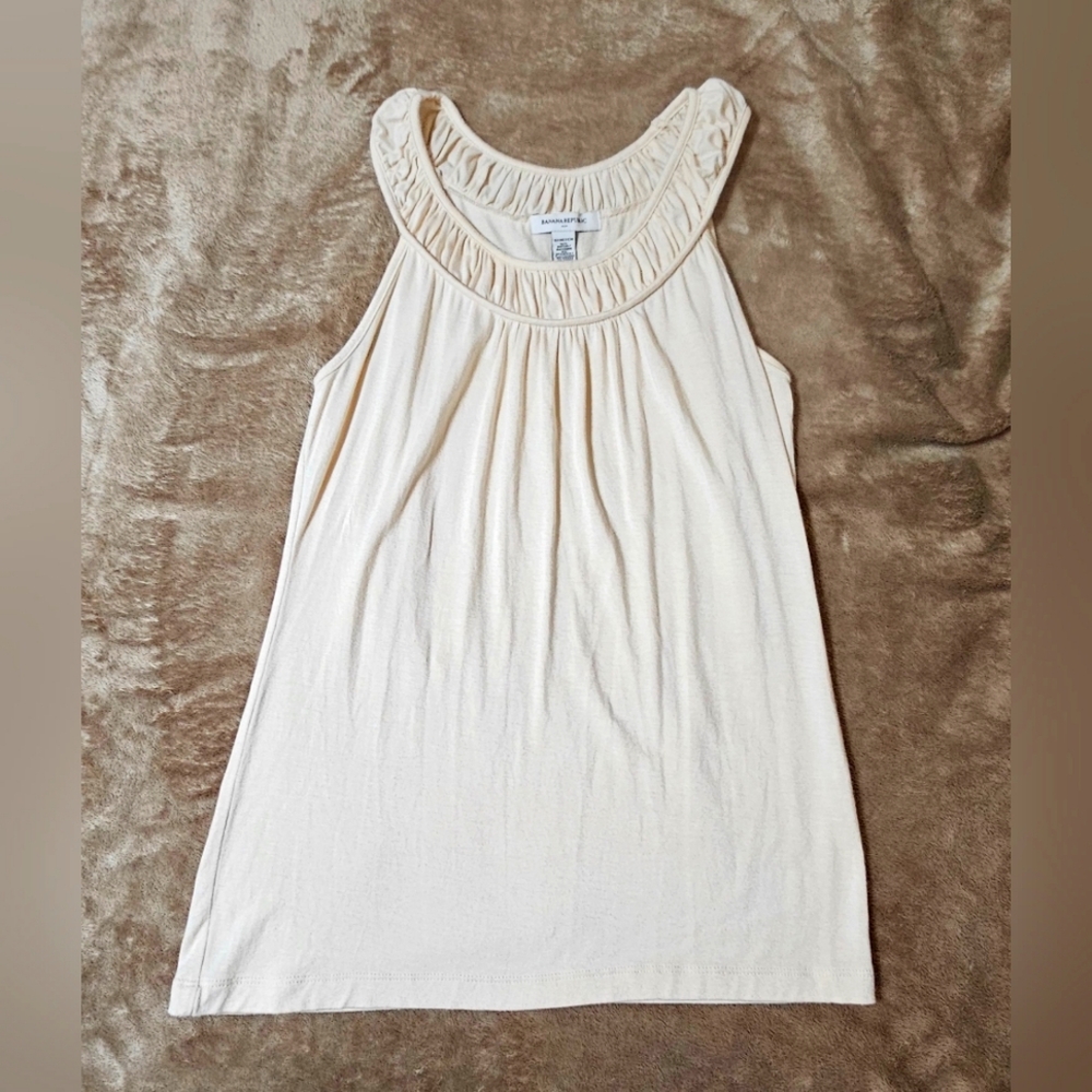 Banana Republic Cream Stretch Top